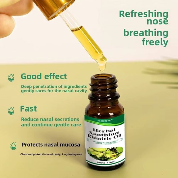 Pure Plant Extract Herbal Essential Oil Xanthium Oil for Massage and Skincare Runny Nose Rhinitis